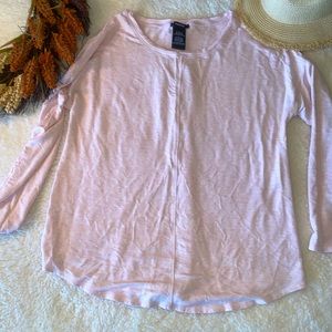 Light pink cozy long sleeve shirt